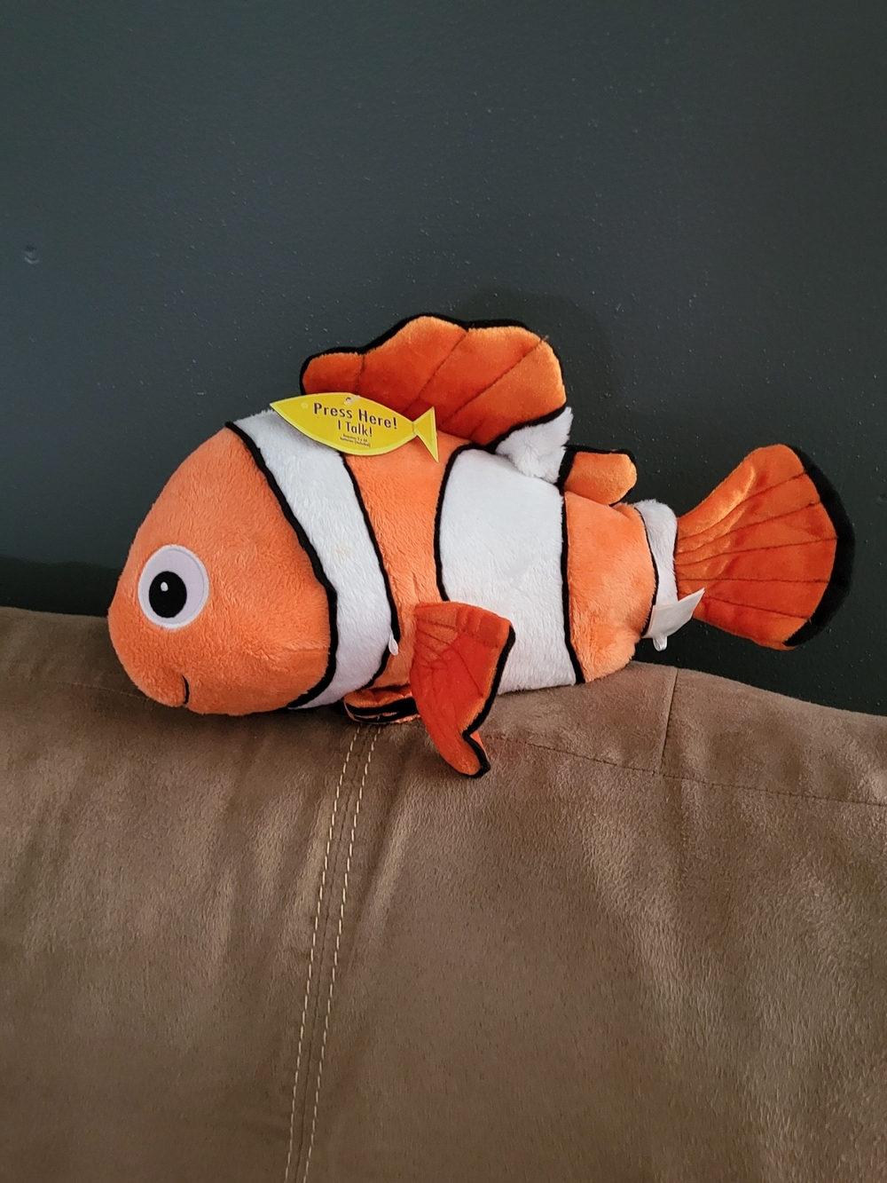 Disney Nemo Talking Plush Clownfish Toy - Orange and White
